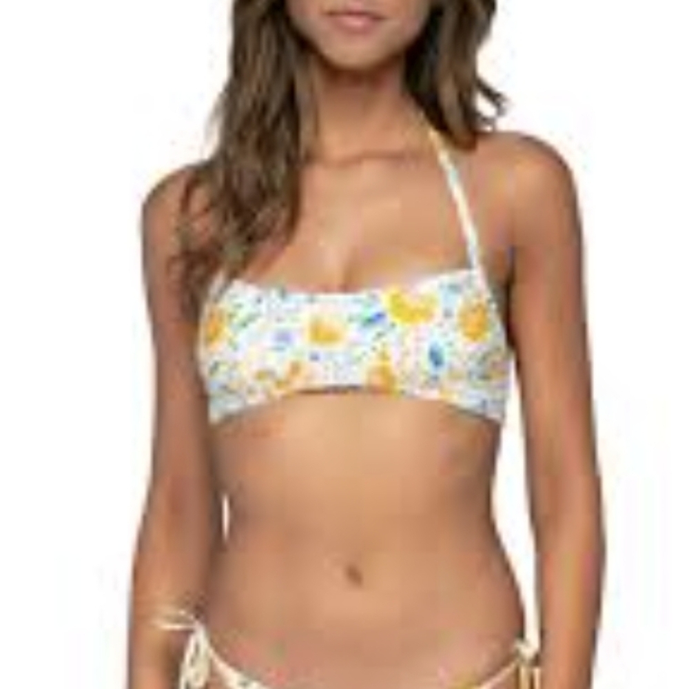 Swim Systems Golden Poppy Floral Hannahlei Halter And Chloe Bottoms 36D Large